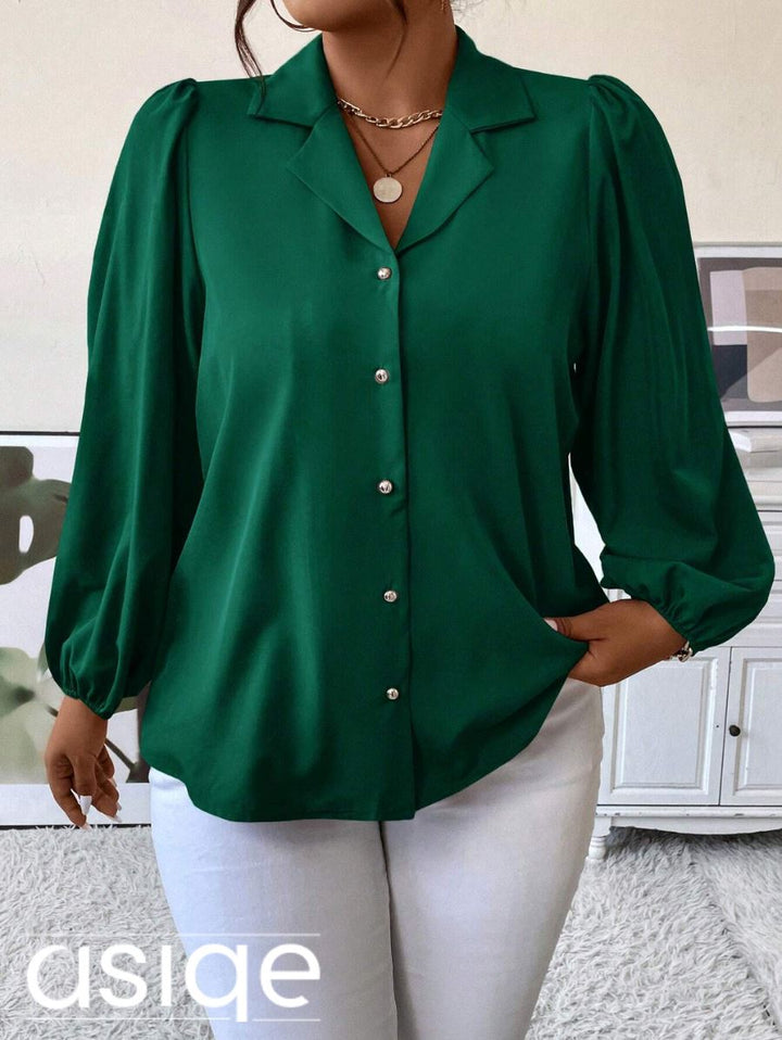 Camisa Elida Camisa Plus Size 05 asiqe Verde XL 
