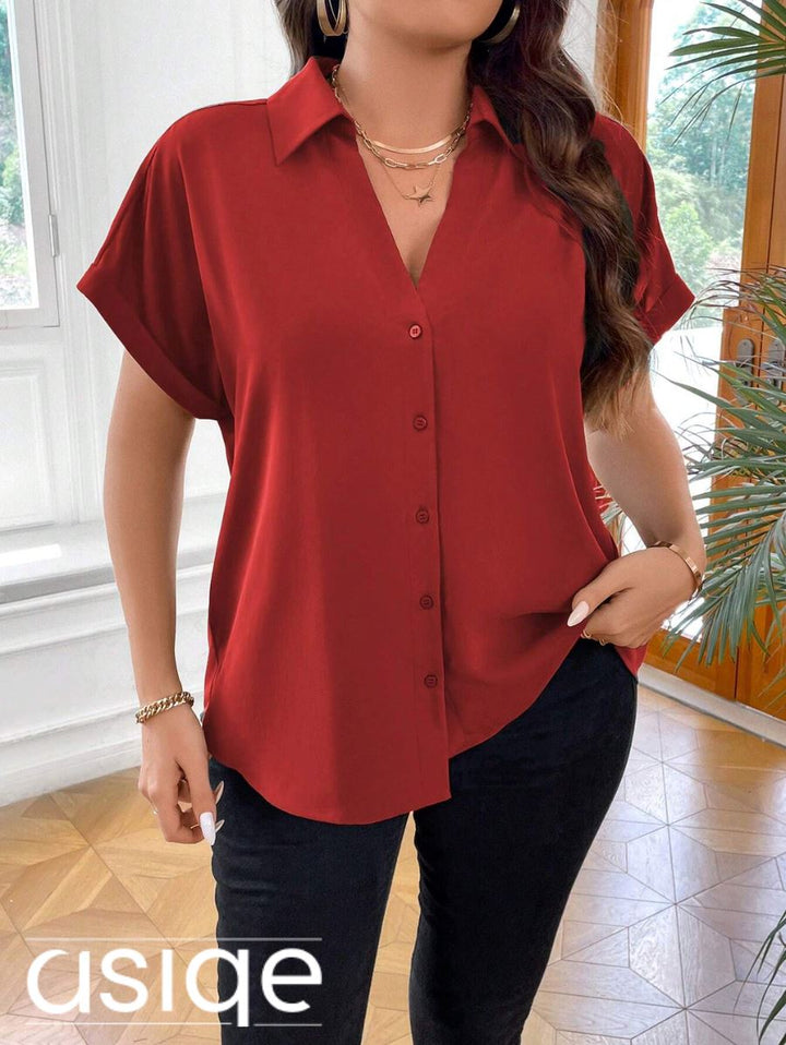 Camisa Erika Camisa Plus Size 20 asiqe Rojo XL 